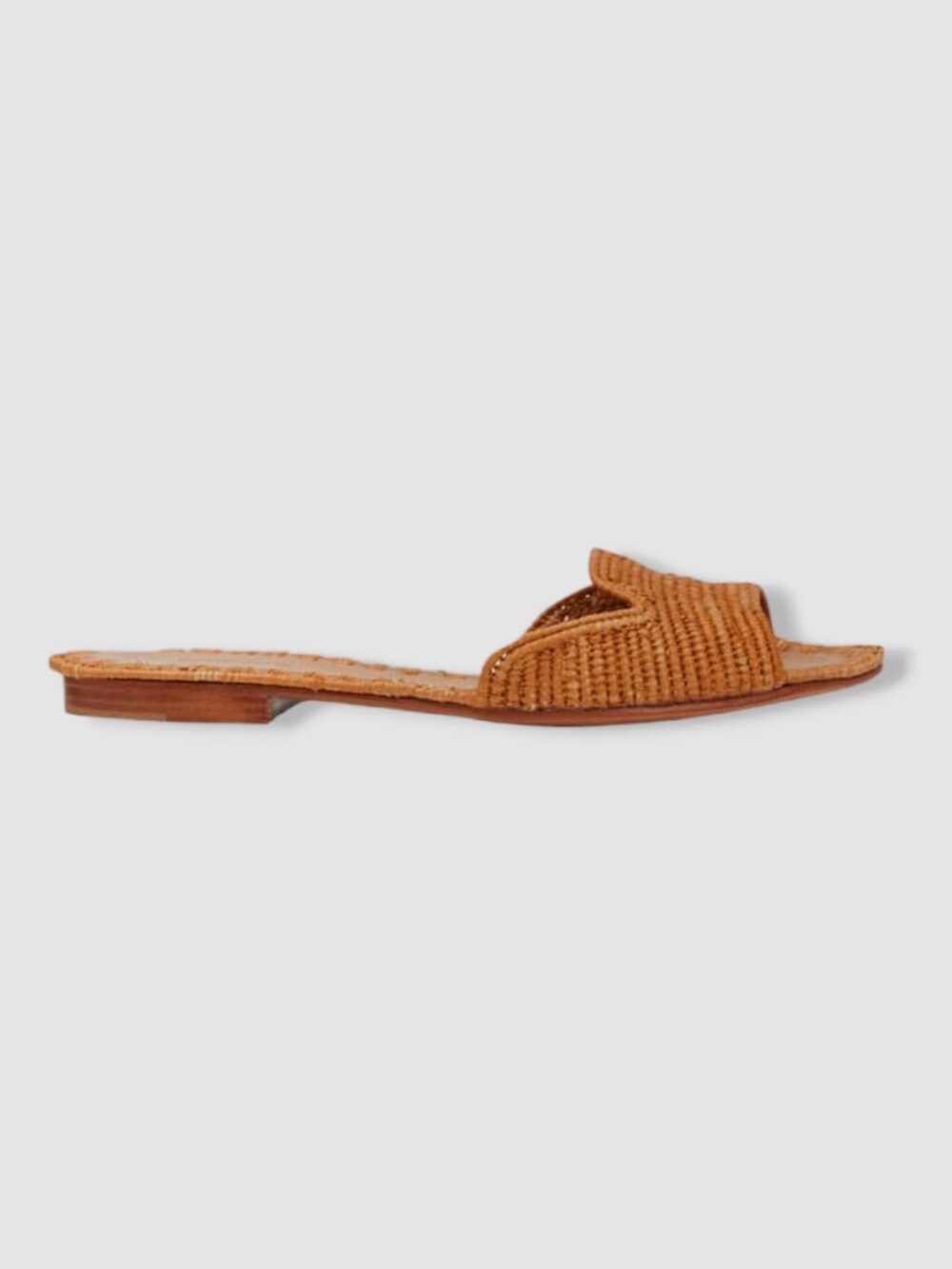 $315 Carrie Forbes Women's Brown Boite Raffia Flat Sandal Shoes Size 37 EU/7 US